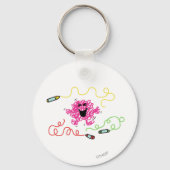 Mr. Messy spielt mit Crayons Schlüsselanhänger (Vorderseite)