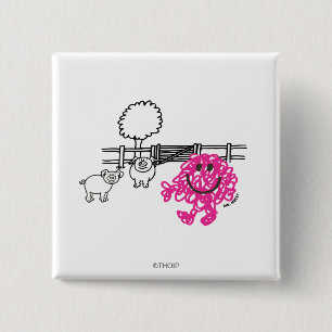 Mr. Messy & Two Pigs Button