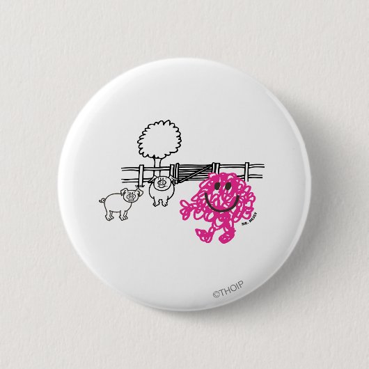 Mr. Messy & Two Pigs Button (Vorderseite)