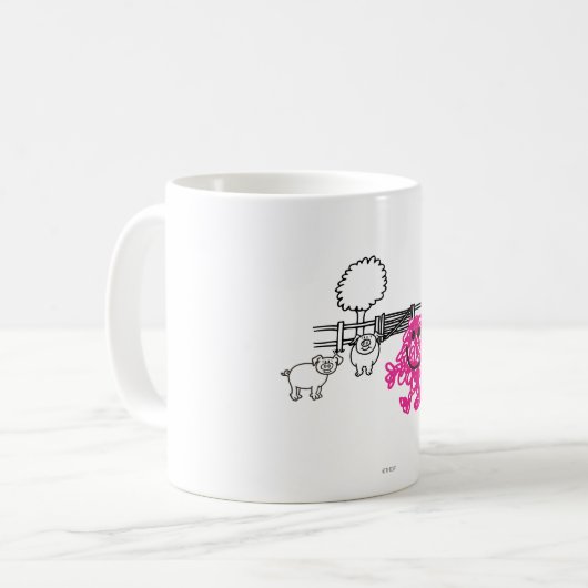 Mr. Messy & Two Pigs Kaffeetasse (Vorderseite Links)