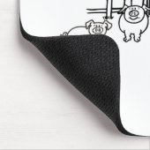 Mr. Messy & Two Pigs Mousepad (Ecke)