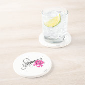 Mr. Messy & Two Pigs Sandstein Untersetzer (Seite)