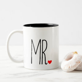 MR mit Herz Zweifarbige Tasse