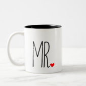 MR mit Herz Zweifarbige Tasse (Links)