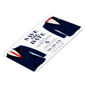 Mr. & Modern Wedding Navy Tux - Save the Date Magnet (Linke Seite)