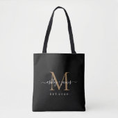 Mr. Monogram Names Year Gold Black Tasche (Vorderseite)