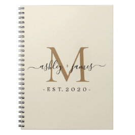 Mr. Monogram Names Year Gold Ivory Notizblock
