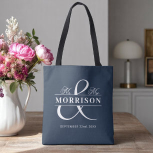 Mr. Monogram Navy Blue Wedding Tasche