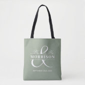 Mr. Monogram Sage Green Wedding Tasche (Vorderseite)