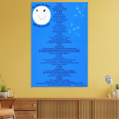 Mr Moon, Mr Moon Fun Children's Gedicht 32" x 48" Leinwanddruck (Insitu (Wohnzimmer))