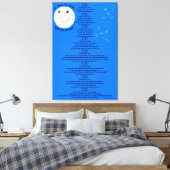 Mr Moon, Mr Moon Fun Children's Gedicht 32" x 48" Leinwanddruck (Insitu (Schlafzimmer))