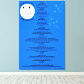 Mr Moon, Mr Moon Fun Children's Gedicht 32" x 48" Leinwanddruck (Insitu (Holzboden))