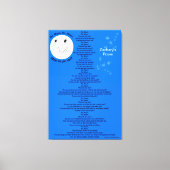 Mr Moon Poem Blue Stars Name 32" x 48" Leinwanddruck (Vorderseite)