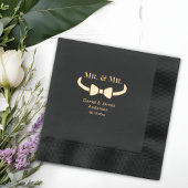 Mr & Mr Custom Wedding Bowtie Servietten Mit Folie