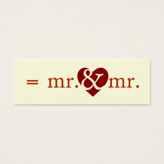 Mr & Mr Do the Math Tags (Vorderseite)