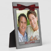 Mr & Mr Gay Wedding Foto in Silver Fotoplatte (Seite)