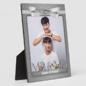 Mr & Mr. Gay Wedding in Silver Foto Fotoplatte (Seite)