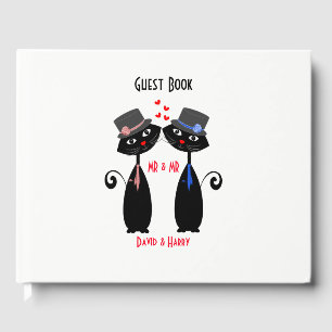 Mr & Mr. Niedlich Cats Personalisiert Gästebuch