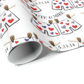 Mr & Mr. Personalisiert Gay Wedding Gift Wrap Geschenkpapier (Rolleneckpunkt)