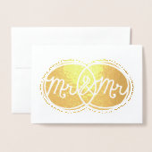 Mr. & Mr. Wedding - Blank Inside Folienkarte (Vorderseite mit Umschlag)