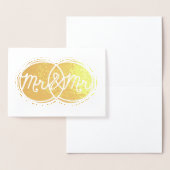 Mr. & Mr. Wedding - Blank Inside Folienkarte (Anzeige)