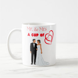 "Mr. & Mrs. A Cup of Liebe" Zwei Tasse des Roten H