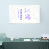 Mr & Mrs add family name date year wedding favor g Banner (Messeveranstaltung)