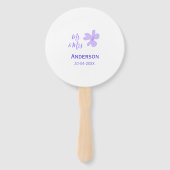 Mr & Mrs add family name date year wedding favor g Fächer (Rückseite)