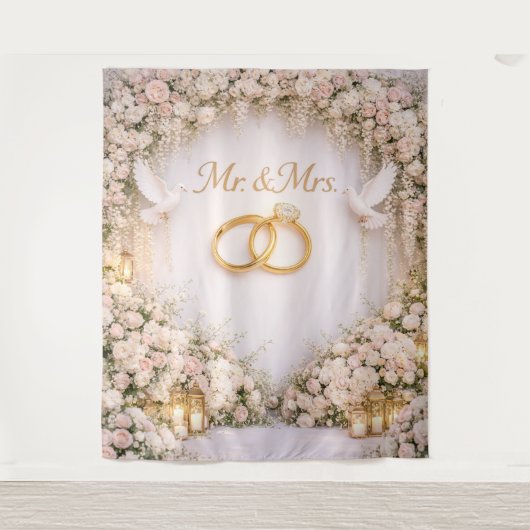 Mr. & Mrs. backdrop Wandteppich (Vorderseite)