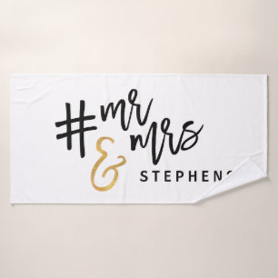 #mr & mrs badehandtuch