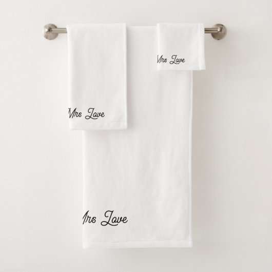 Mr & Mrs Bathroom Towel Set (Insitu)