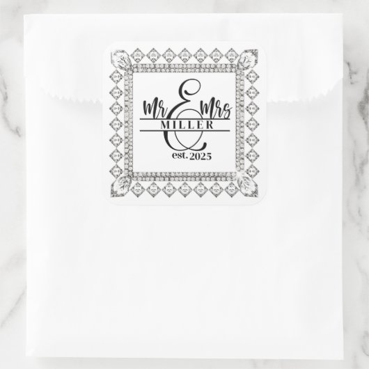 Mr. & Mrs. Benutzername Aufkleber (Tasche)