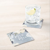 Mr & Mrs Blooming botanische staubblaue Blüte Rechteckiger Pappuntersetzer (Vor Ort)