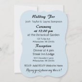 Mr & Mrs Blue Bride und Groom Wedding Einladungen (Rückseite)