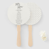 Mr & Mrs. Calligraphy Script Chic Wedding Program Fächer (Vorne und Hinten)