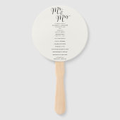 Mr & Mrs. Calligraphy Script Chic Wedding Program Fächer (Vorderseite)