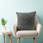 Mr&Mrs. Charcoal Print Decorative Kissen (Stuhl )