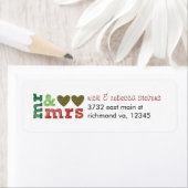 Mr & Mrs. Christmas Hearts Address Labels (Insitu)