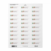 Mr & Mrs. Christmas Hearts Address Labels (Vorne)