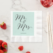 Mr & Mrs. Classic Script Calligrafy Name Wedding Serviette (Beispiel)