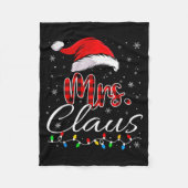 Mr Mrs Claus Christmas Couples Matching His And He Fleecedecke (Vorderseite)