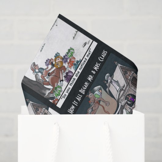 Mr. & Mrs. Claus How it All Began Seidenpapier (Geschenktüte)