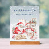 Mr. & Mrs. Claus Weihnachtskekse Acrylschild (Neutral)