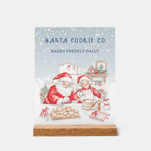 Mr. & Mrs. Claus Weihnachtskekse Acrylschild (Vorderseite)