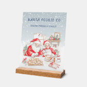 Mr. & Mrs. Claus Weihnachtskekse Acrylschild (Winkel)