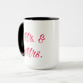 Mr & Mrs Couple Tasse - Romantisches Geschenk (Vorderseite Links)