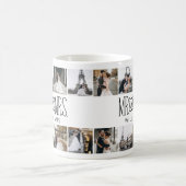 Mr & Mrs Custom Foto Hand Lettered Kaffeetasse (Mittel)