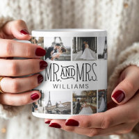 Mr & Mrs Custom Foto Hand Lettered