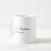 Mr & Mrs. Customized Heart Kaffeetasse (Vorderseite Links)