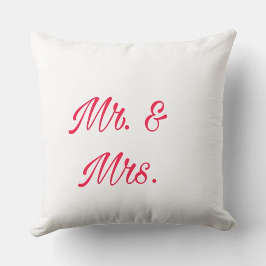 Mr. & Mrs Decorative Throw Kissen - Couple Room (Rückseite)